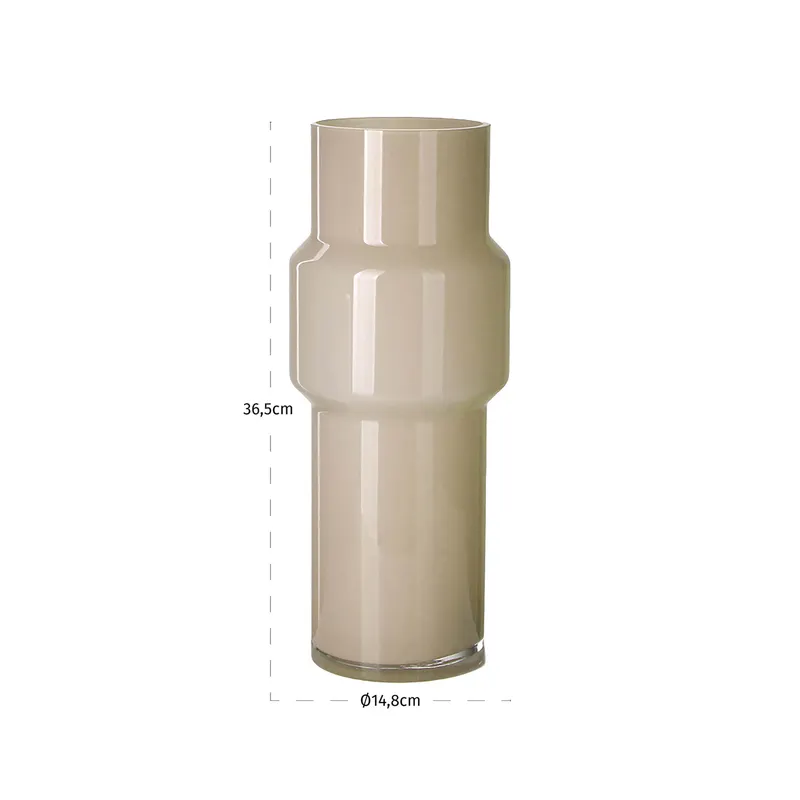 Vase Torra klein, Beige von Richmond Interiors, Maßzeichnung 2