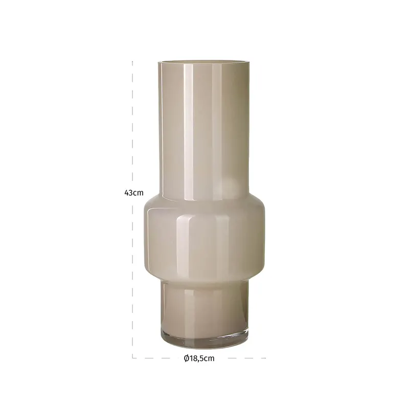 Vase Torra groß, Beige von Richmond Interiors, Maßzeichnung 2