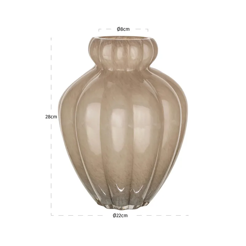 Vase Velora taupe, klein von Richmond Interiors, Maßzeichnung 2