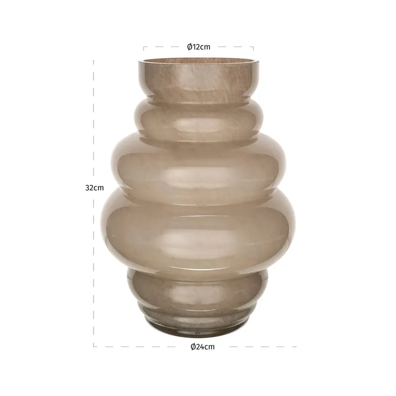 Vase Velora taupe, groß von Richmond Interiors, Maßzeichnung 2