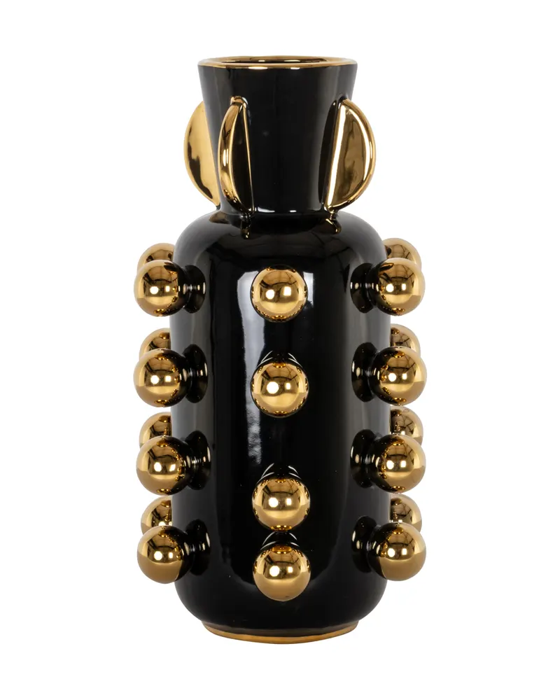 Vase Zalia, Schwarz, groß von Richmond Interiors