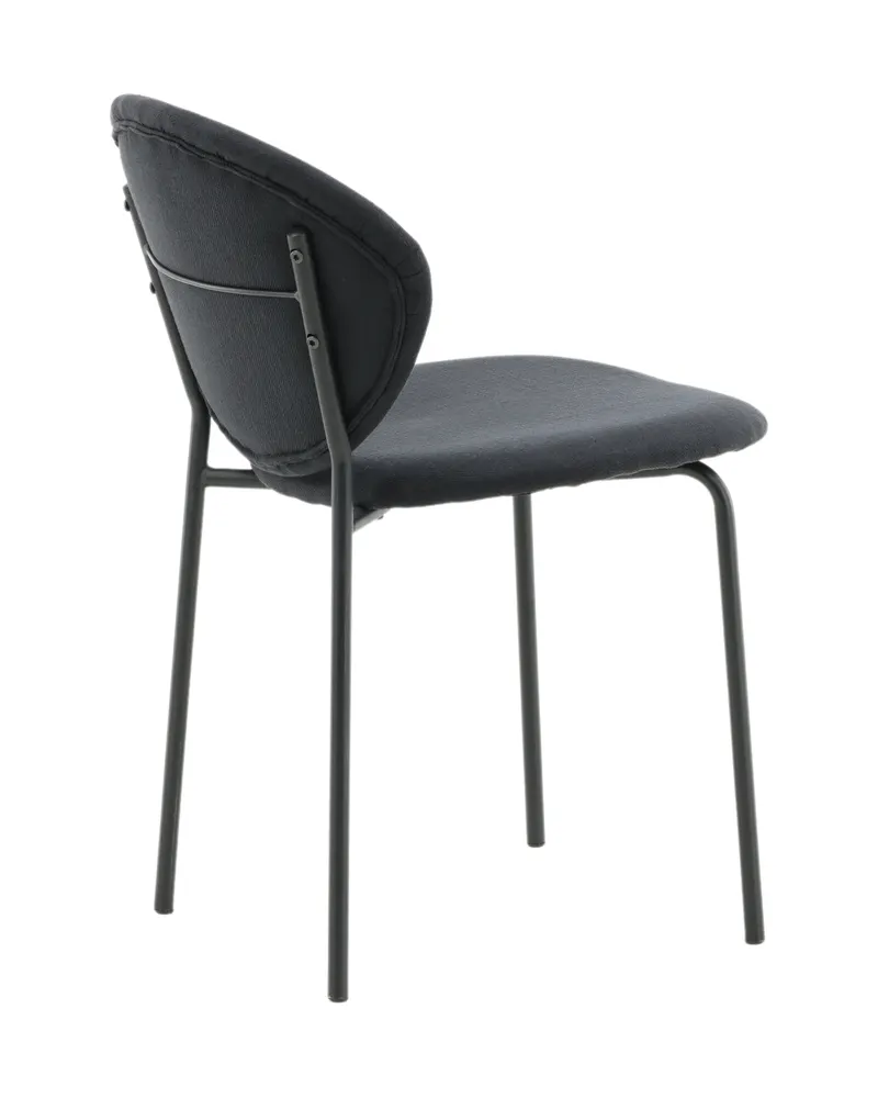 Vault Esszimmerstuhl mit Stahlbeinen in Schwarz, Polyester, Ansicht 10