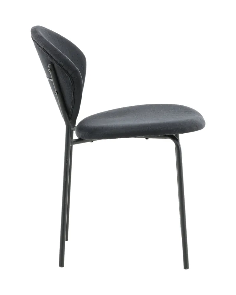 Vault Esszimmerstuhl mit Stahlbeinen in Schwarz, Polyester, Ansicht 11