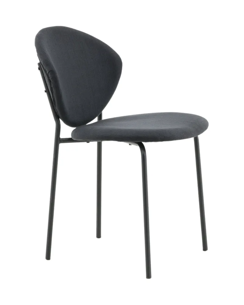 Vault Esszimmerstuhl mit Stahlbeinen in Schwarz, Polyester, Ansicht 12