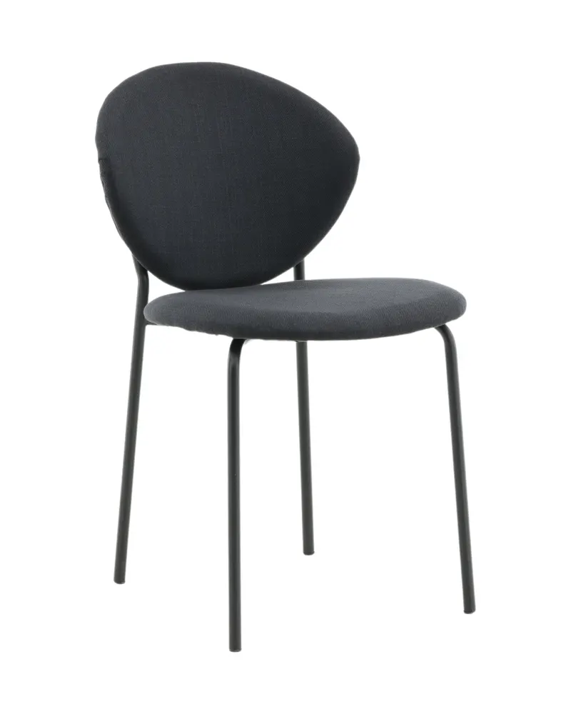 Vault Esszimmerstuhl mit Stahlbeinen in Schwarz, Polyester, Ansicht 13