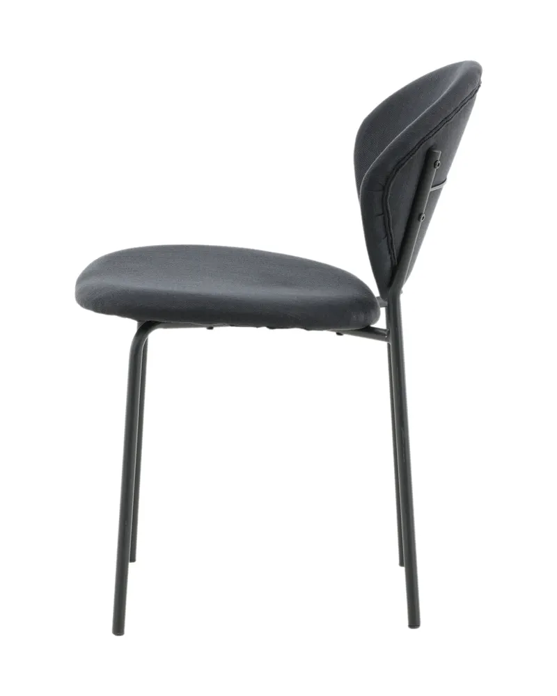 Vault Esszimmerstuhl mit Stahlbeinen in Schwarz, Polyester, Ansicht 5