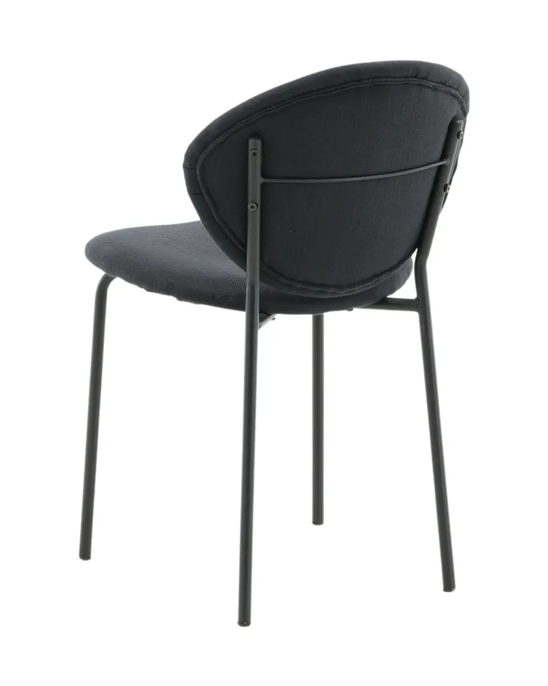 Vault Esszimmerstuhl mit Stahlbeinen in Schwarz, Polyester, Ansicht 7