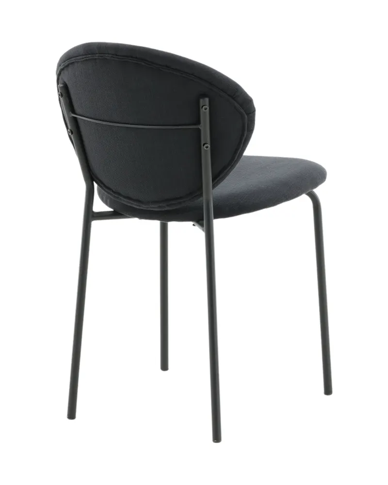 Vault Esszimmerstuhl mit Stahlbeinen in Schwarz, Polyester, Ansicht 9