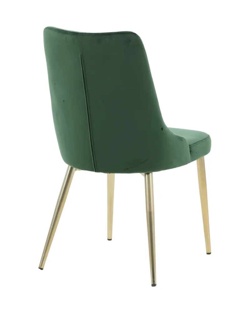 Velvet Deluxe Esszimmerstühle im 2er-Set in Grün, Gestell Gold, Polyester-Samt, Ansicht 12