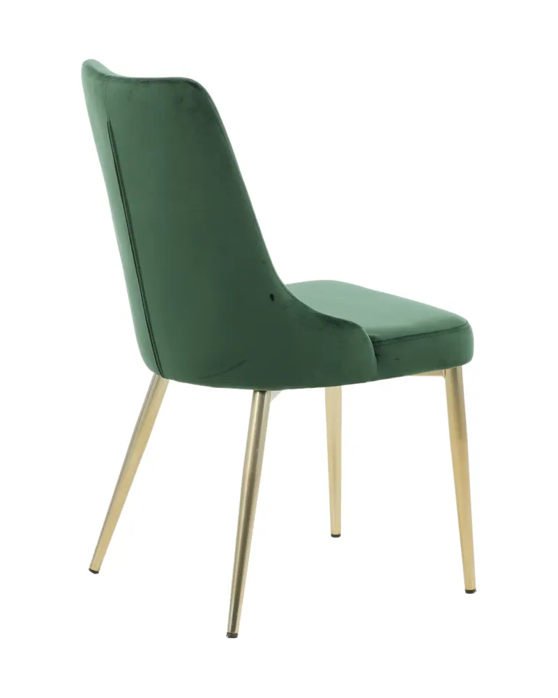 Velvet Deluxe Esszimmerstühle im 2er-Set in Grün, Gestell Gold, Polyester-Samt, Ansicht 13