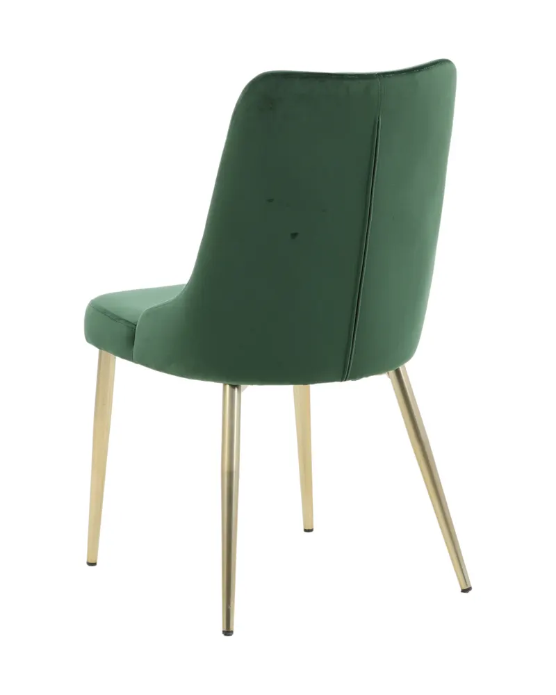 Velvet Deluxe Esszimmerstühle im 2er-Set in Grün, Gestell Gold, Polyester-Samt, Ansicht 7