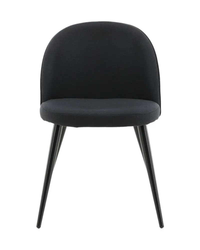 Velvet gepolsterte Esszimmerstühle im 2er-Set in Schwarz, Polyester, Ansicht 1
