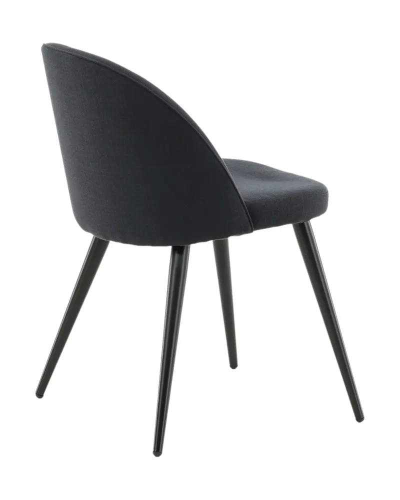 Velvet gepolsterte Esszimmerstühle im 2er-Set in Schwarz, Polyester, Ansicht 10