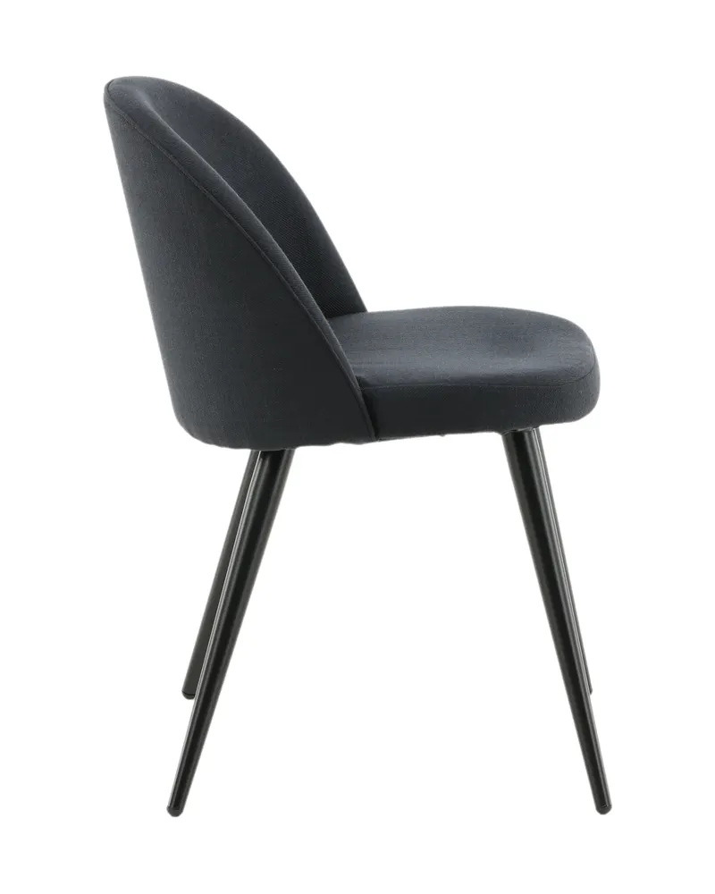 Velvet gepolsterte Esszimmerstühle im 2er-Set in Schwarz, Polyester, Ansicht 11