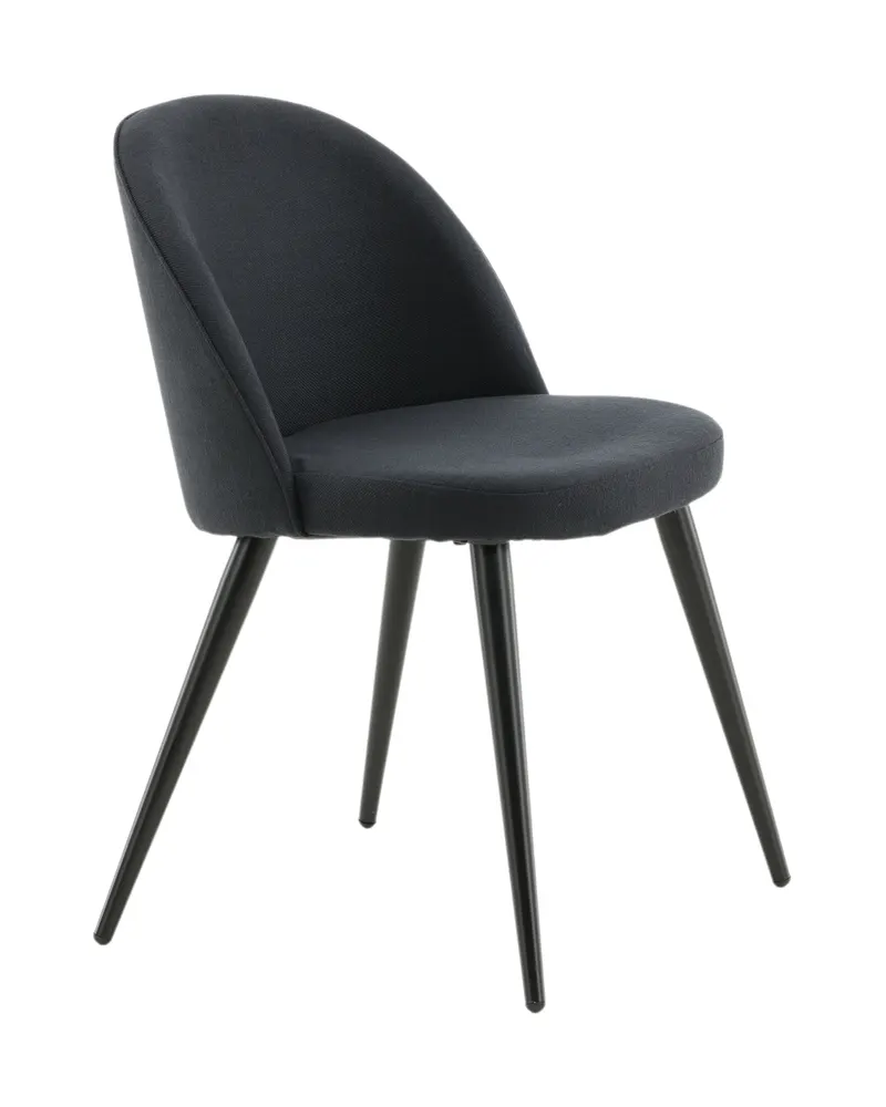 Velvet gepolsterte Esszimmerstühle im 2er-Set in Schwarz, Polyester, Ansicht 12