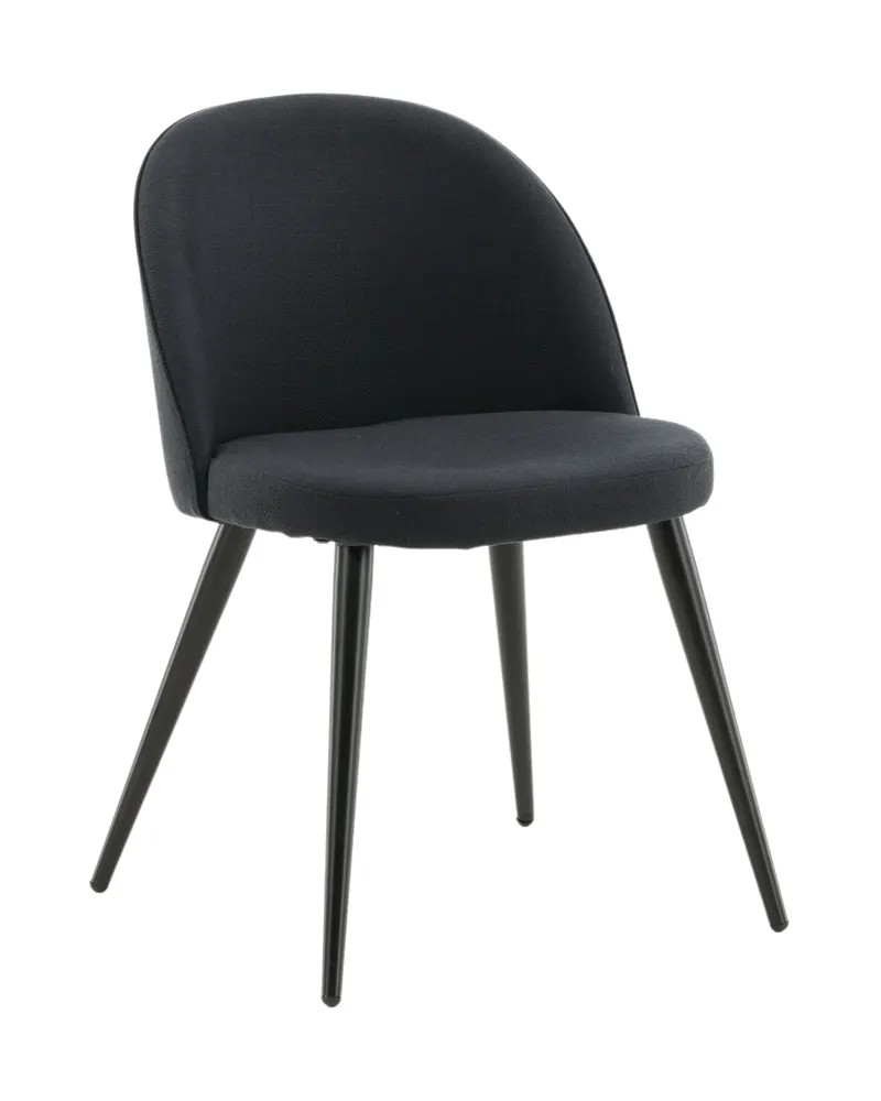 Velvet gepolsterte Esszimmerstühle im 2er-Set in Schwarz, Polyester, Ansicht 13