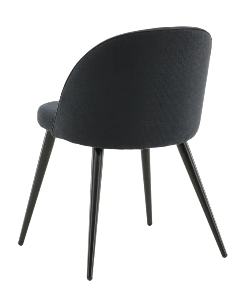 Velvet gepolsterte Esszimmerstühle im 2er-Set in Schwarz, Polyester, Ansicht 7