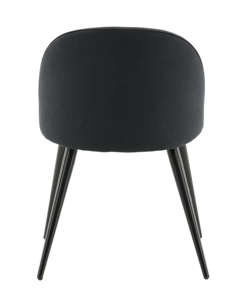 Velvet gepolsterte Esszimmerstühle im 2er-Set in Schwarz, Polyester, Ansicht 8