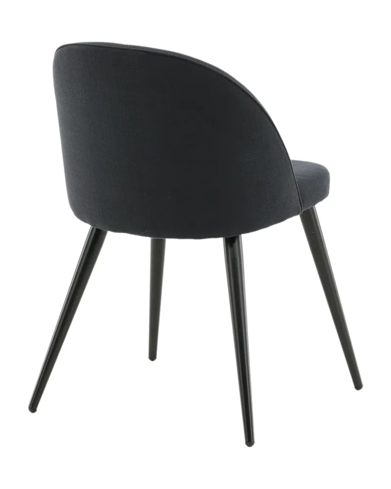 Velvet gepolsterte Esszimmerstühle im 2er-Set in Schwarz, Polyester, Ansicht 9