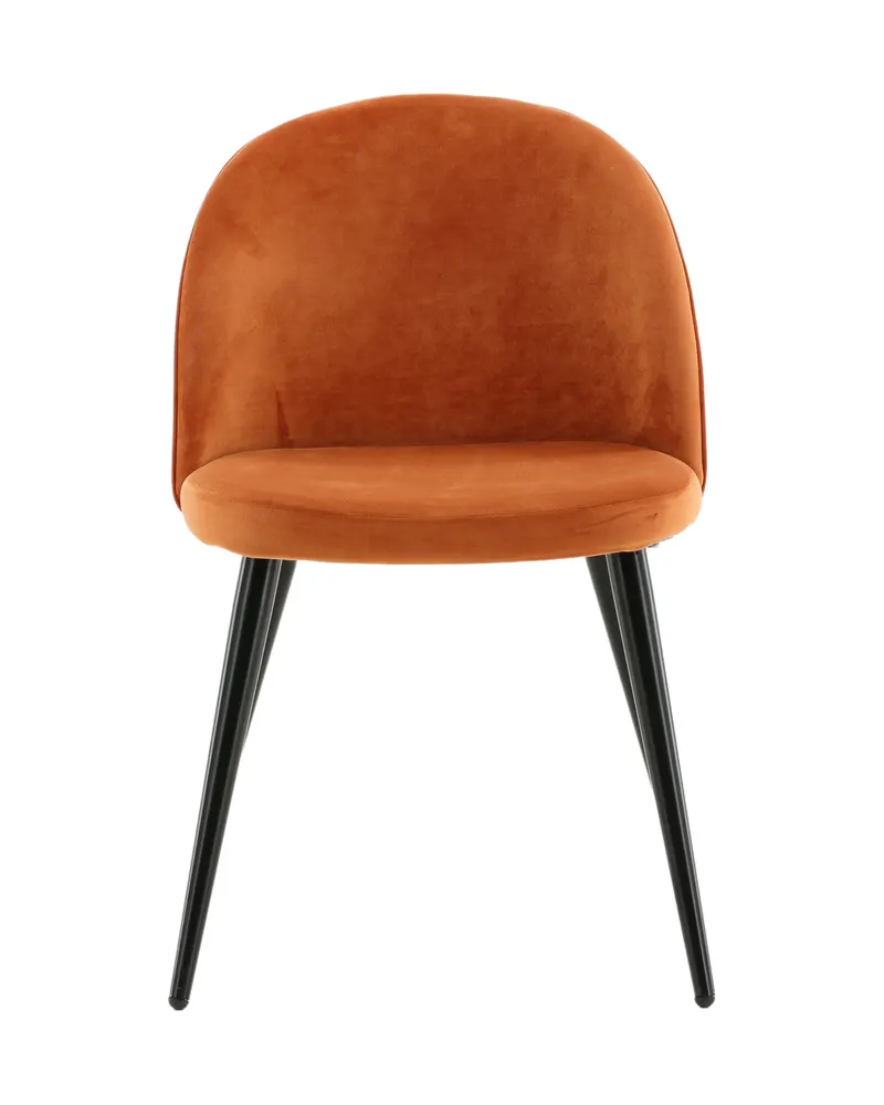 Esszimmerstuhl Velvet, Rostorange · Samt