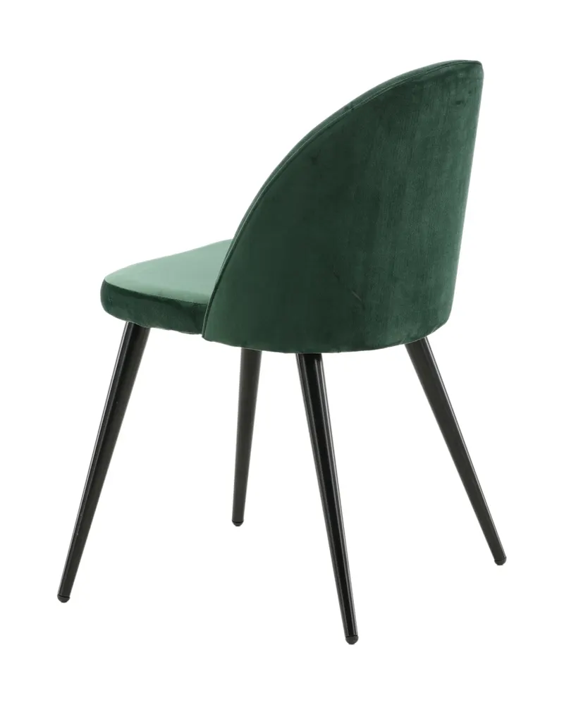 Velvet gepolsterte Esszimmerstühle im 2er-Set in Grün, Gestell Schwarz, Polyester-Samt, Ansicht 11