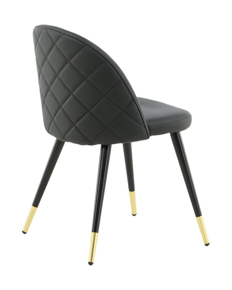Velvet gepolsterte Esszimmerstühle im 2er-Set in Schwarz, PU-Kunstleder, Ansicht 10