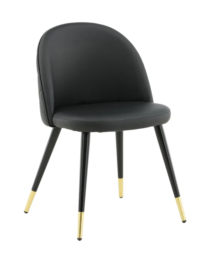 Velvet gepolsterte Esszimmerstühle im 2er-Set in Schwarz, PU-Kunstleder, Ansicht 13