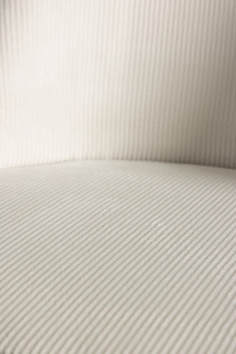 Velvet gepolsterte Esszimmerstühle im 2er-Set in Beige, Gestell Schwarz, Polyester-Cord, im Wohnraum, Ansicht 3