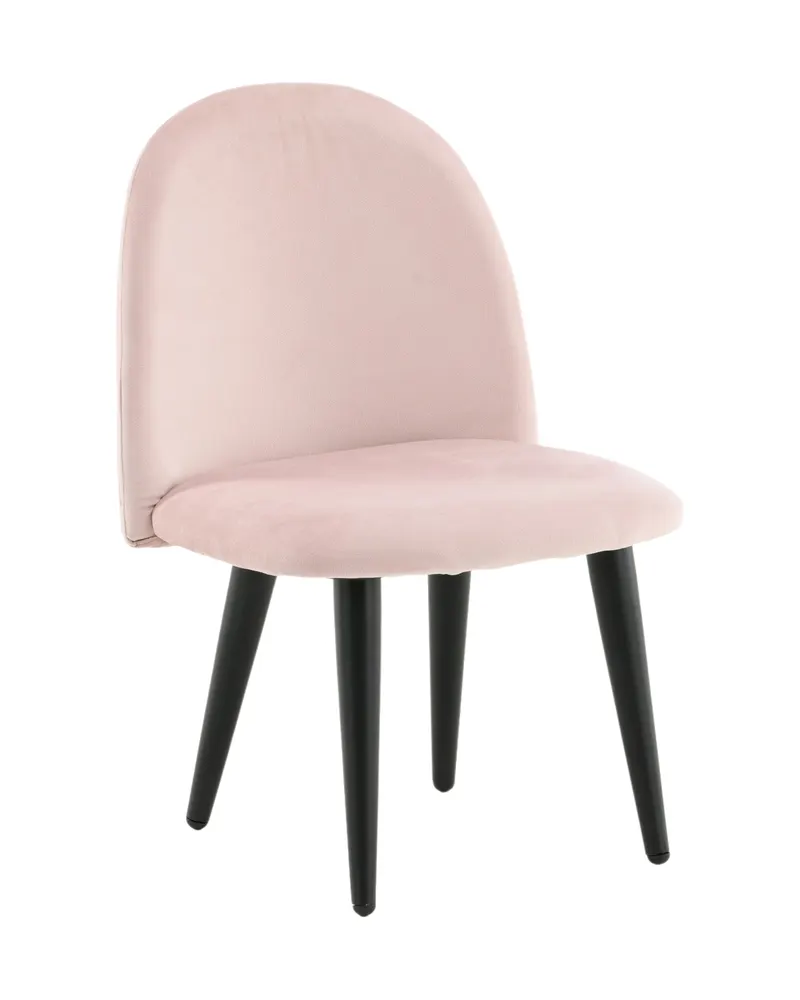 Velvet Kinderstuhl im 2er-Set aus Samt in Rosa, Gestell Schwarz, Ansicht 12