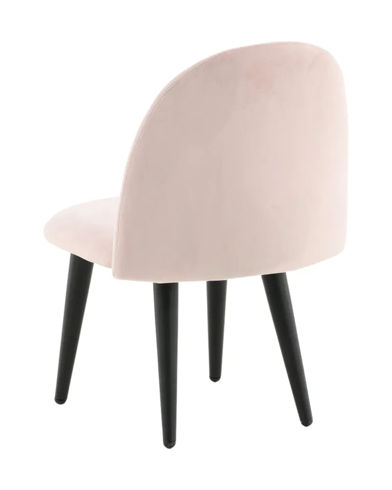 Velvet Kinderstuhl im 2er-Set aus Samt in Rosa, Gestell Schwarz, Ansicht 6