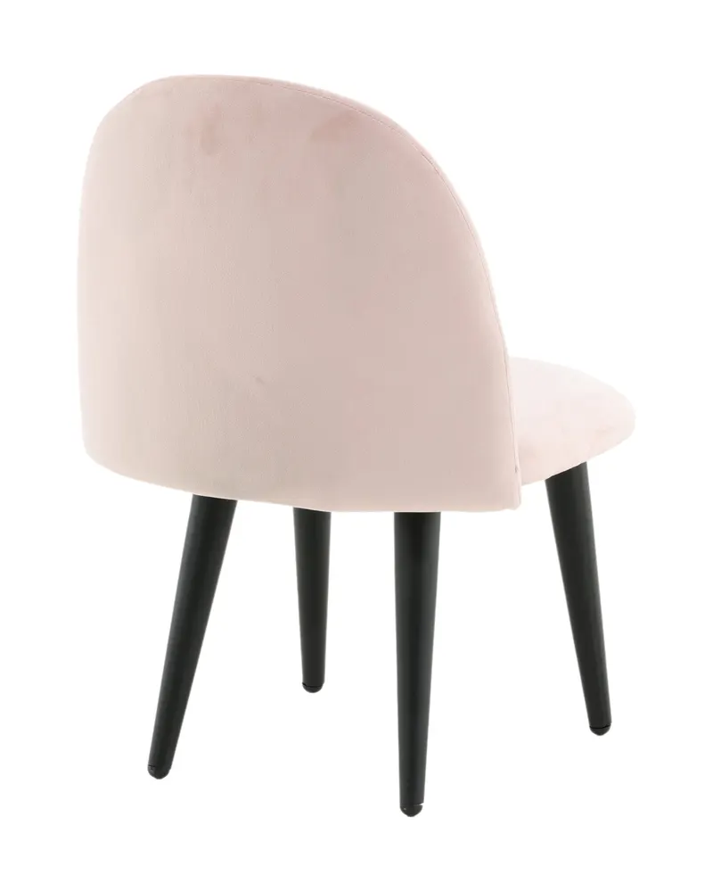Velvet Kinderstuhl im 2er-Set aus Samt in Rosa, Gestell Schwarz, Ansicht 8