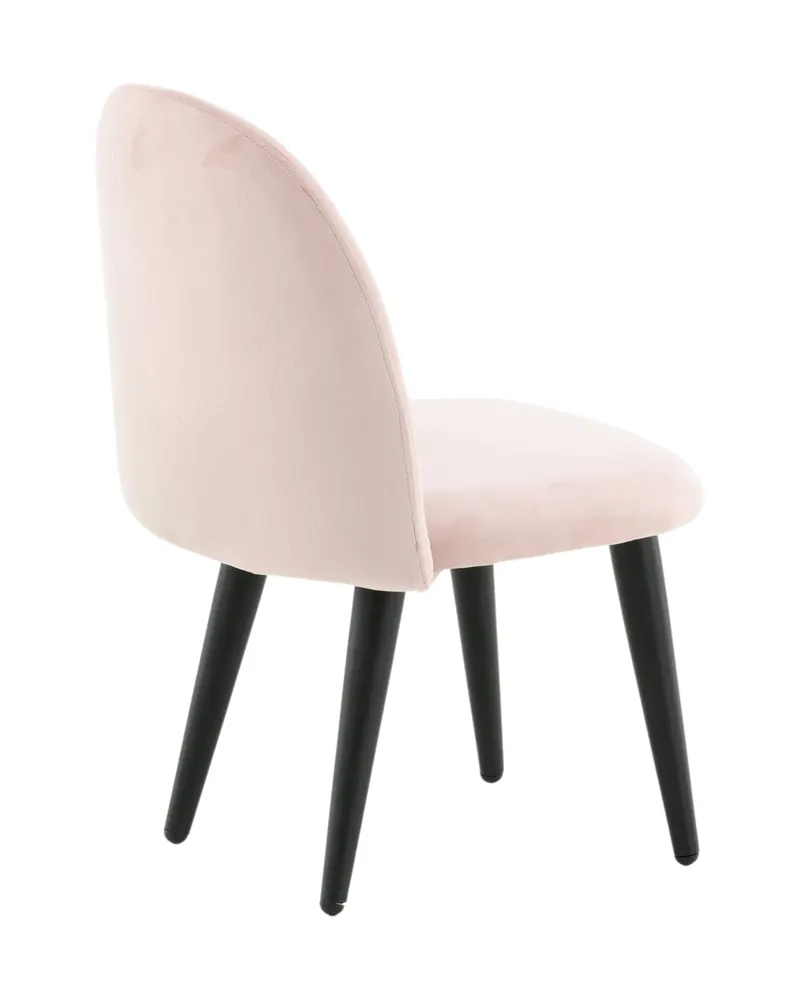 Velvet Kinderstuhl im 2er-Set aus Samt in Rosa, Gestell Schwarz, Ansicht 9