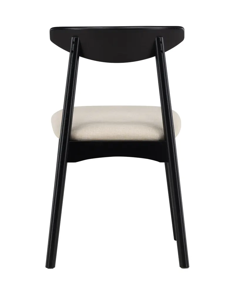 Ven Esszimmerstuhl aus Eiche mit Sitzkissen in Schwarz, Ansicht 9