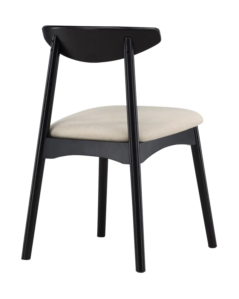 Ven Esszimmerstuhl aus Eiche mit Sitzkissen in Schwarz, Ansicht 10