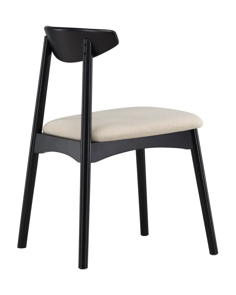 Ven Esszimmerstuhl aus Eiche mit Sitzkissen in Schwarz, Ansicht 11