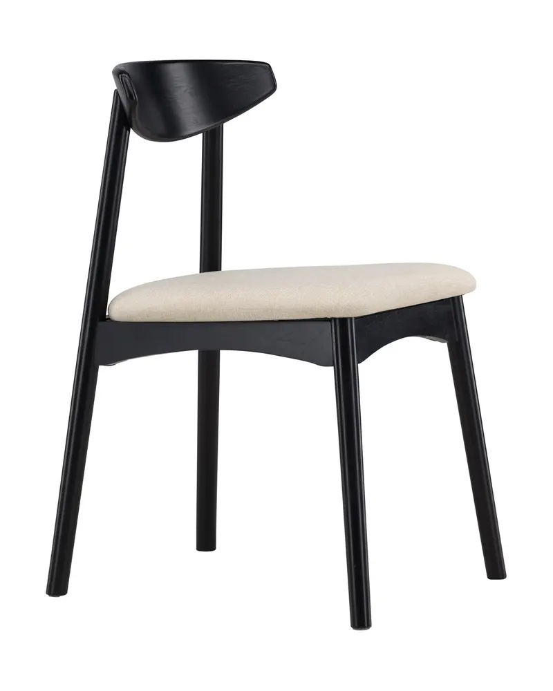 Ven Esszimmerstuhl aus Eiche mit Sitzkissen in Schwarz, Ansicht 13