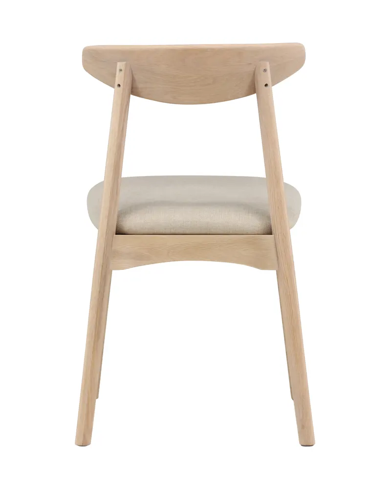 Ven Esszimmerstuhl aus Eiche mit Sitzkissen in Whitewash, Ansicht 9