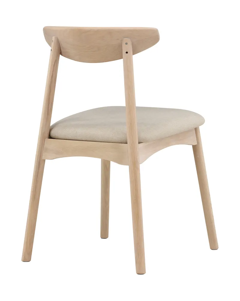 Ven Esszimmerstuhl aus Eiche mit Sitzkissen in Whitewash, Ansicht 10