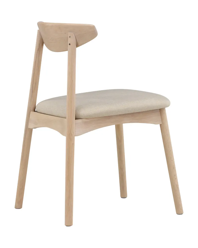 Ven Esszimmerstuhl aus Eiche mit Sitzkissen in Whitewash, Ansicht 11