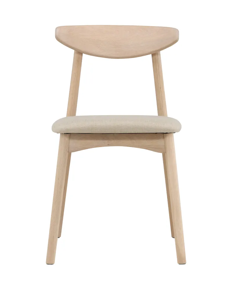 Ven Esszimmerstuhl aus Eiche mit Sitzkissen in Whitewash, Ansicht 2