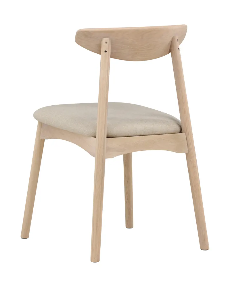 Ven Esszimmerstuhl aus Eiche mit Sitzkissen in Whitewash, Ansicht 6