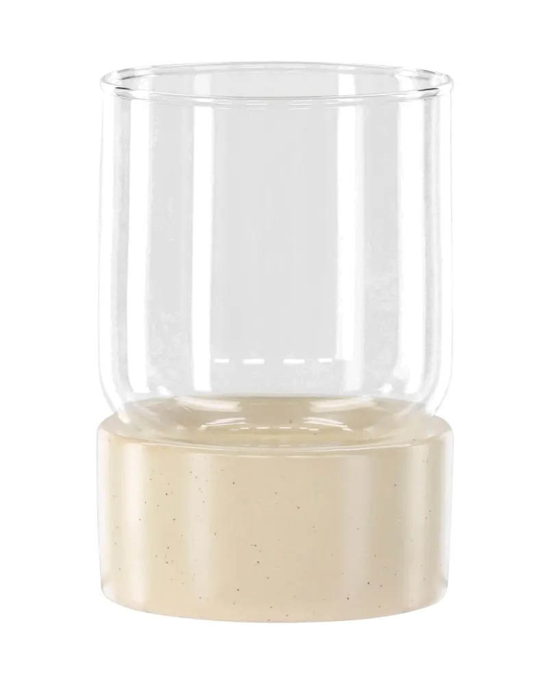 Vica Windlicht aus Glas mit Sockel aus Steinzeug, Ansicht 9
