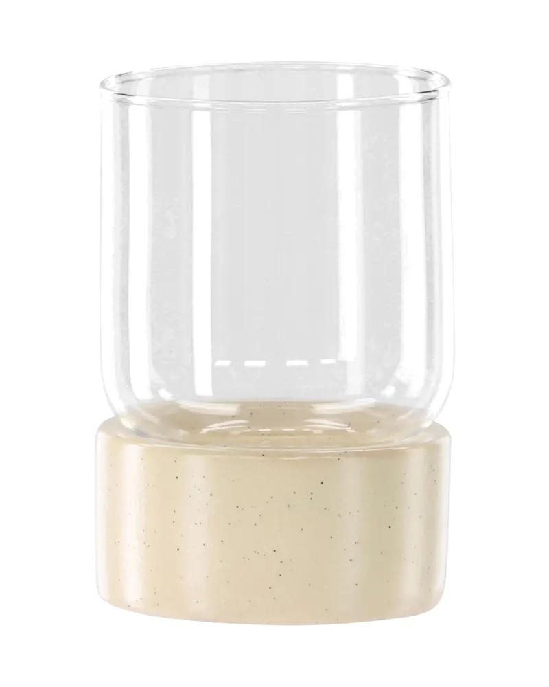 Vica Windlicht aus Glas mit Sockel aus Steinzeug, Ansicht 6