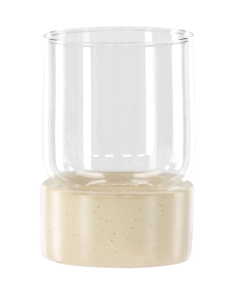Vica Windlicht aus Glas mit Sockel aus Steinzeug, Ansicht 7
