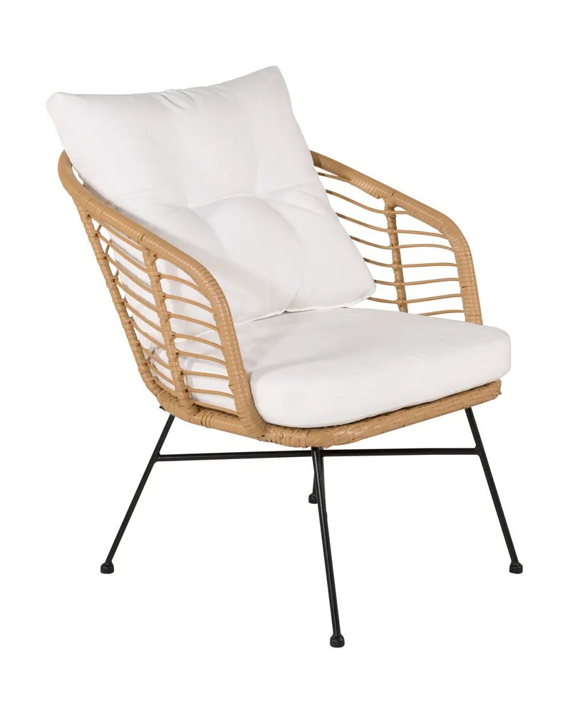 Viga Gartenlounge in Natur mit Sofa, zwei Sesseln und Couchtisch, Ansicht 6