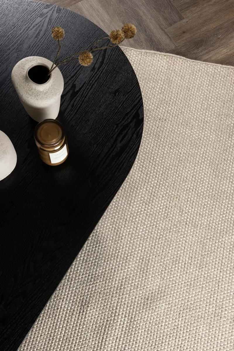 Vilma Wollteppich in Beige, im Wohnraum, Ansicht 4
