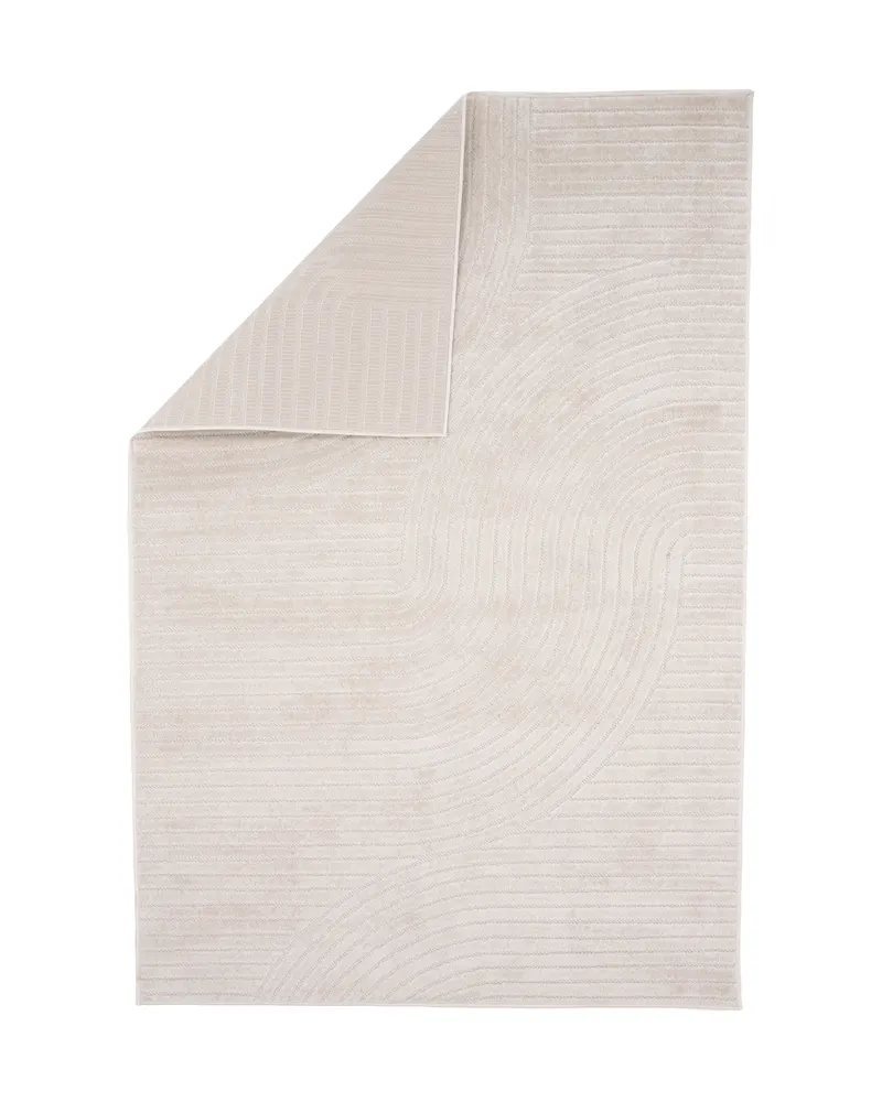 Vince Teppich mit Linienmuster in 230 × 160 cm, Weiß, Ansicht 2