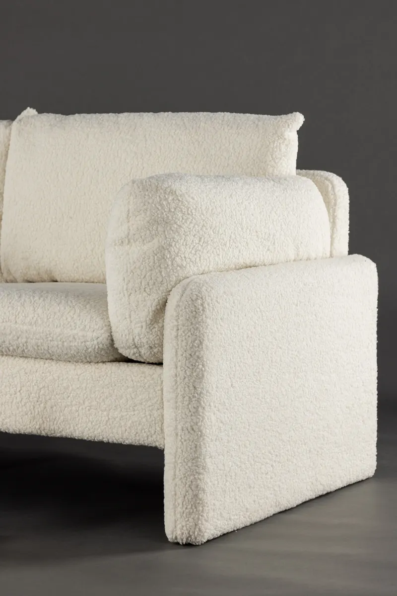 Vindel 2-Sitzer-Sofa aus Teddystoff, im Wohnraum, Ansicht 2