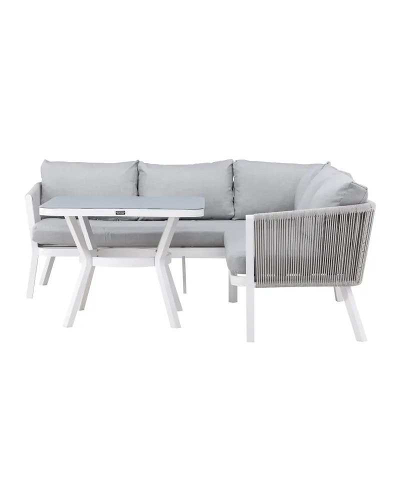 Virya Gartenlounge mit L-Ecksofa und quadratischem Tisch, Ansicht 10