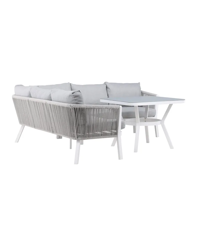 Virya Gartenlounge mit L-Ecksofa und quadratischem Tisch, Ansicht 11